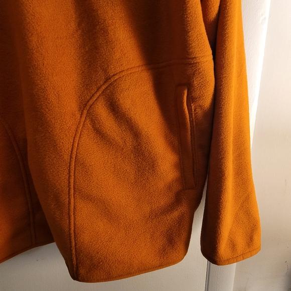 Goodfellow Quarter zip fleece XXL NWT rust orange - Picture 7 of 12